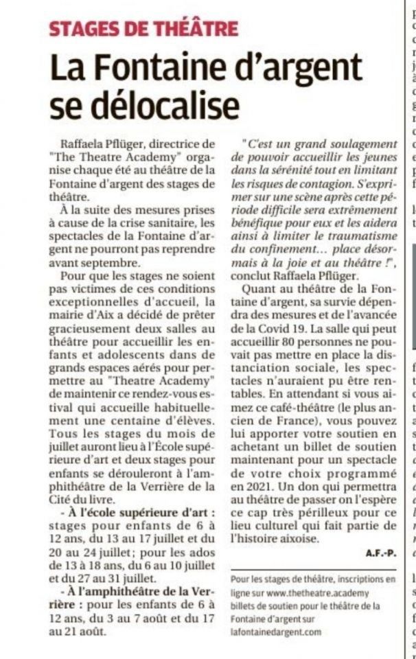 Le journal La Provence parle de nous !
