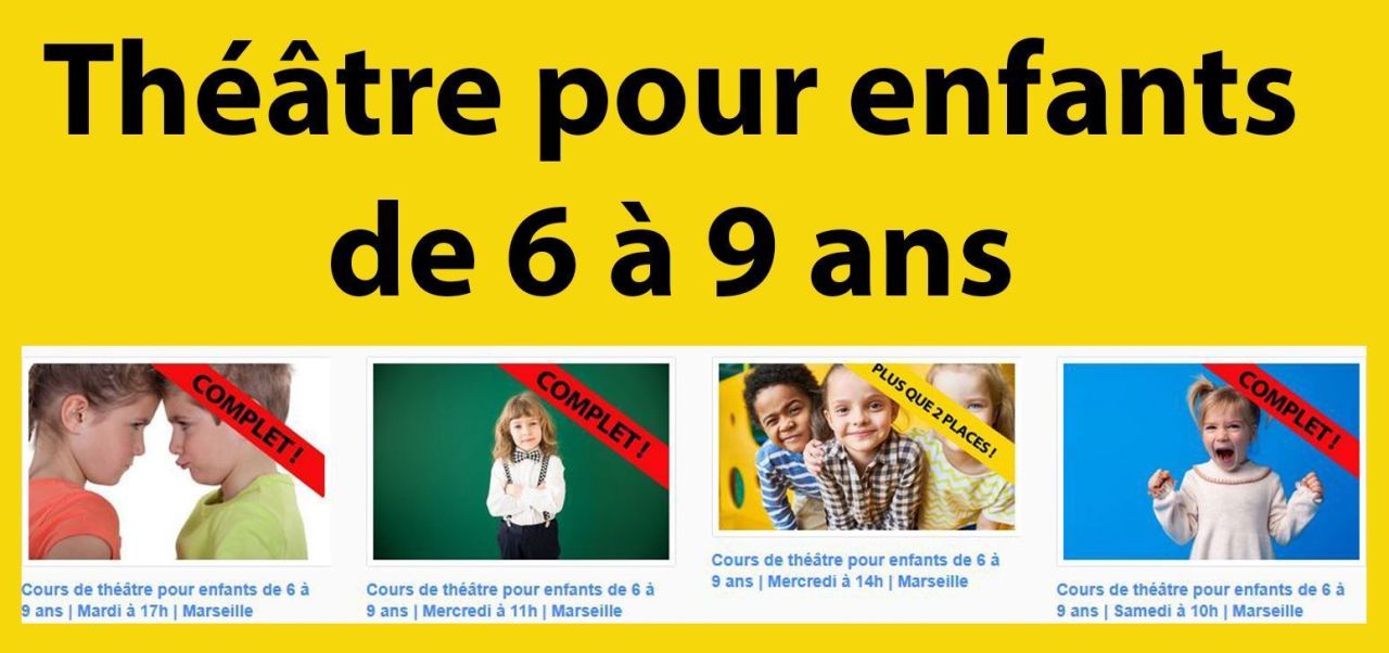 Cours de théâtre pour les enfants de 6 à 9 ans à Marseille (Début en septembre)